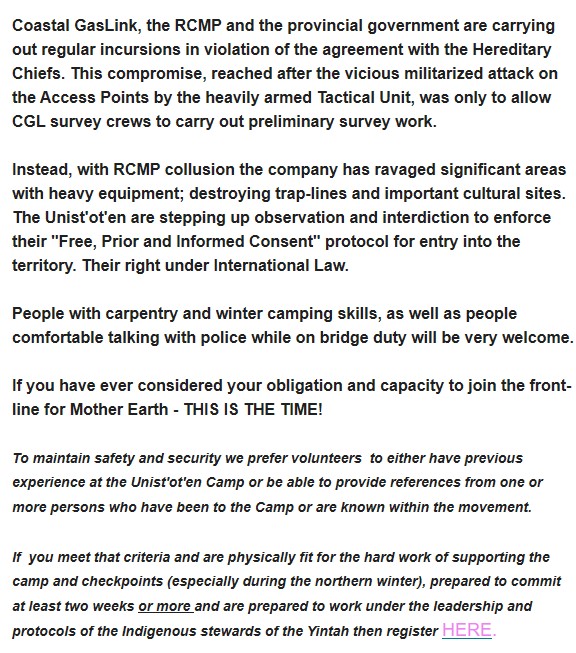 Sent out via email campaign, the threat of new blockades. 